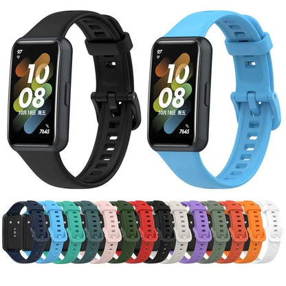 Soft Silicone Sport Strap for Huawei Band 7/6/6 pro Smart Wristband Replacement Bracelet For Huawei Honor Band 6 Belt