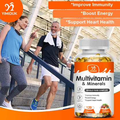 Multivitamin & Minerals Supplement,with Probiotics, Supports Digestive Health, Immunity, Heart Function, Energy & Antioxidant
