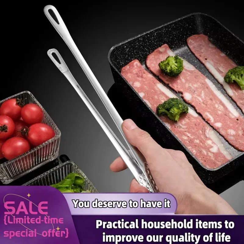 Stainless Steel Kitchen Tongs Clips Barbecue Tongs BBQ Grill Meat Tongs Cooking Tweezers for Food Utensils Kitchen Accessories