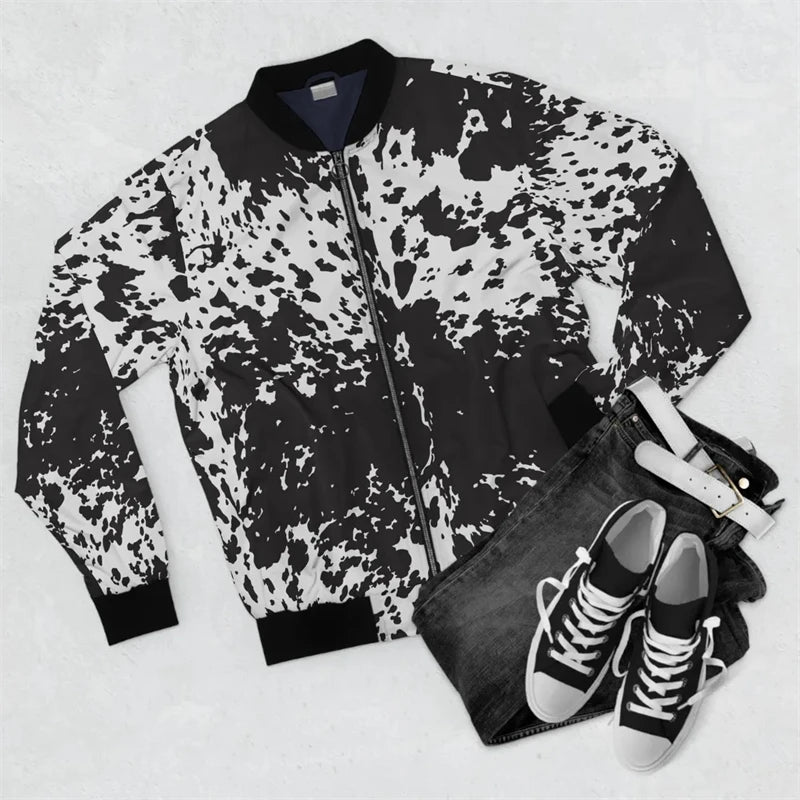 Harajuku Y2K Zipper Golf Coat For Men Fashion Bomber Jacket Stripe Men's Pullovers 3d Jersey Sweatshirt Long Sleeve Jackets 2024