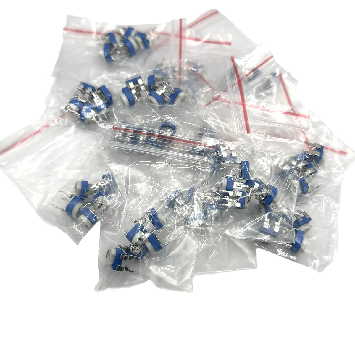 65PCS Trimmer Potentiometer RM065 Adjustable Resistance 100R~1M Potentiometers 1K 5K 10K 20K 50K 100K 500K 1M Variable Resistors