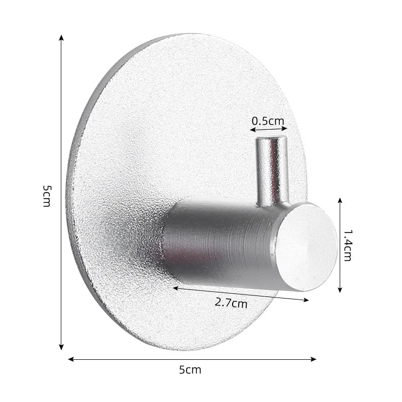 Adhesive Wall Hooks Towel Holder Door Key Cloth Coat Bathroom Robe Hanger Kitchen Hardware Rack Bag Hook Organizer For Hanging