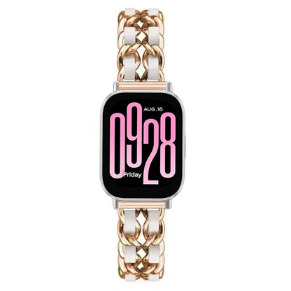 Luxury Leather+metal Band For Xiaomi Redmi Watch 5 Active Wristband Strap For Redmi Watch 5 Lite Correa 22mm Bracelet Accessorie