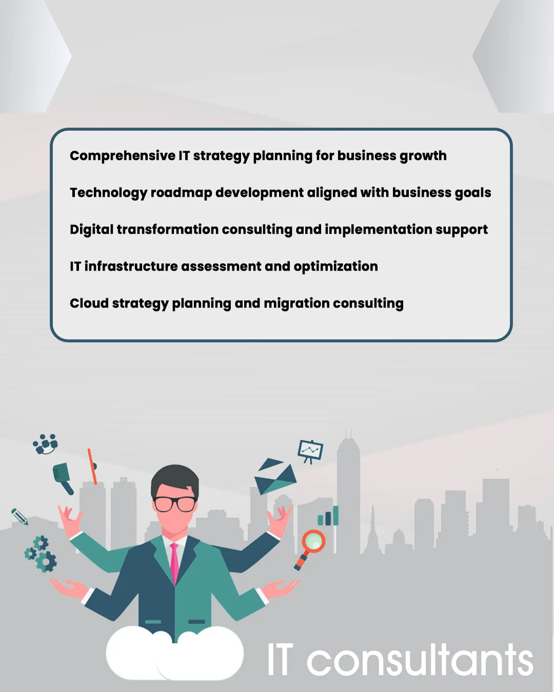 Corporate IT Strategy Consulting Services Digital Operating Model Agile Transformation & ERP Planning Software