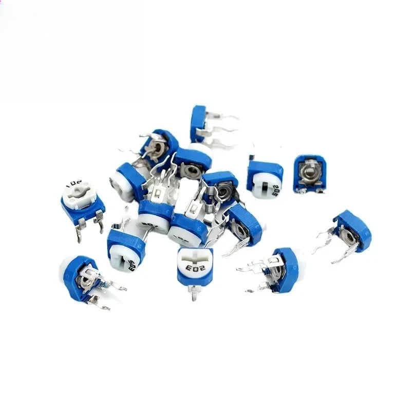 65PCS RM065 Trimmer Potentiometer Adjustable Resistance 100R~1M Variable Resistors 200 1K 2K 5K 10K 20K 50K 100K 200K 500K Ohm