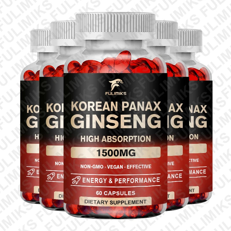 Panax Ginseng 15,000 mg - Red Korean Ginseng Supplement for Men - Extra Strength - Energy, Focus, Productivity & Performance