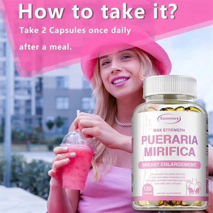 Pueraria Mirifica Supplement - To Support Breasts To Be Round, Firm and Elastic, Promote Balanced Estrogen Metabolism