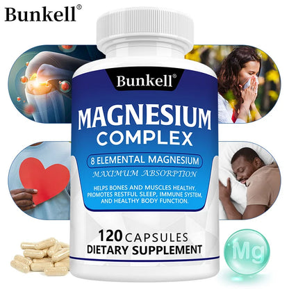 Magnesium Complex - Magnesium Glycinate, Magnesium Malate, Supports Muscle, Bone Health, Sleep Quality, Relieves Anxiety