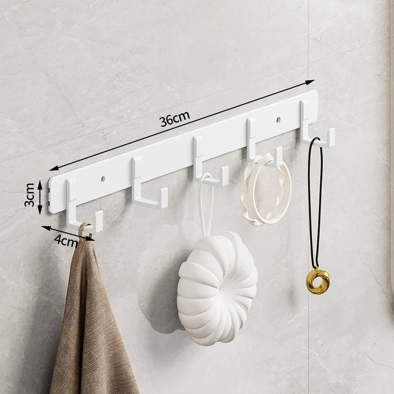 Hook White Towel Hook For Bathroom Clothes Coat Hook Bedroom Robe Hook Livingroom Kitchen Accessori