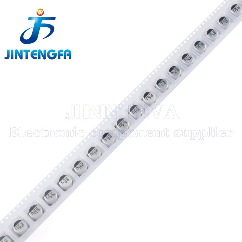 50PCS 100UF 16V 25V 35V 50V 6.3*5.4/6.3*7.7/8*10.5MM SMD Aluminum Electrolytic Capacitors Capacitance 35V100UF 25V100UF 16V100UF