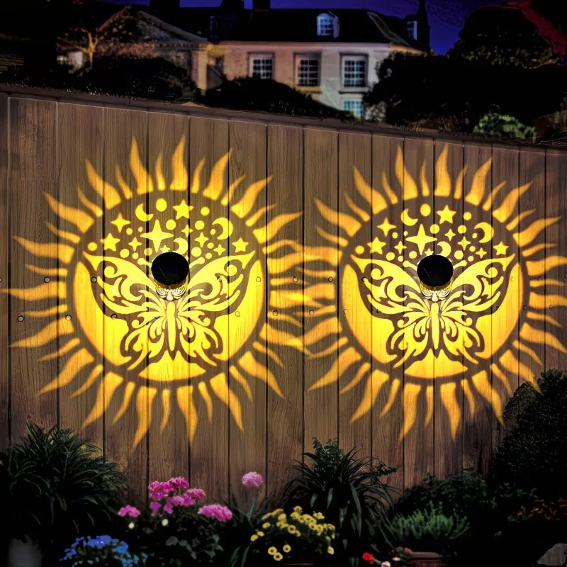 Solar Powered Sunflower Wall Light Outdoor Garden Decorative Sconce Patio Fence Pathway Landscape Night Lighting for Home