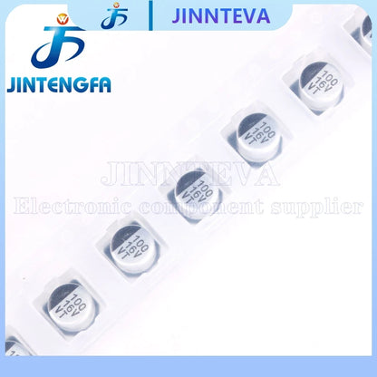 50PCS 100UF 16V 25V 35V 50V 6.3*5.4/6.3*7.7/8*10.5MM SMD Aluminum Electrolytic Capacitors Capacitance 35V100UF 25V100UF 16V100UF