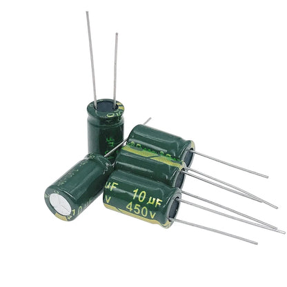 10/20pcs 450V 10UF Capacitor 10X17MM(0.39x0.67in) High Frequency Aluminum Electrolytic Capacitors for TV, LCD Monitor, Game