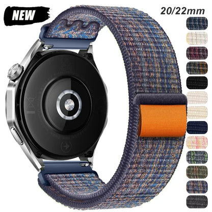 Nylon Loop Strap for Samsung Watch 6/5/5Pro 4/6 Classic Huawei Watch 4/3/GT3 20mm 22mm Bracelet Wristband Amazfit GTS/GTR 4 3