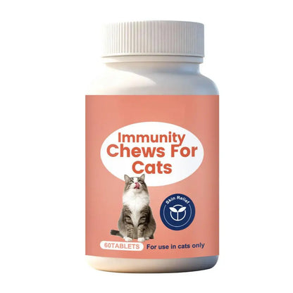 60 Tablets Cat Immunity Chewable Supplements For Skin Health Immune System Strengthening Adults Pet Nutritional Supplements