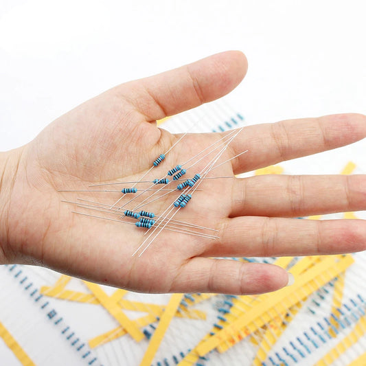 300/600PCS 1/4W Metal Film Resistor Kit Resistance 1% 30 values 10 Ohm ~1M 0.25w Resistors Set