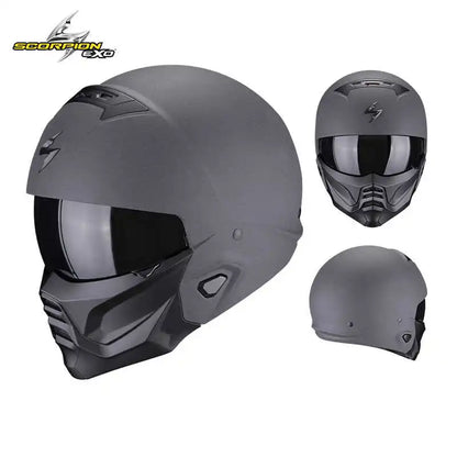 USA Scorpion Exo-Combat II Motorcycle Helmet Retro Detachable Helmet ECE DOT Certification Full Face Cascos Para Moto for Harley