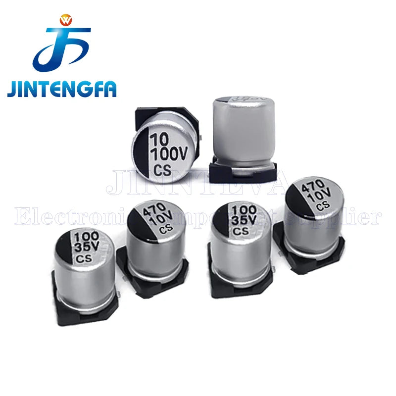 50PCS 100UF 16V 25V 35V 50V 6.3*5.4/6.3*7.7/8*10.5MM SMD Aluminum Electrolytic Capacitors Capacitance 35V100UF 25V100UF 16V100UF