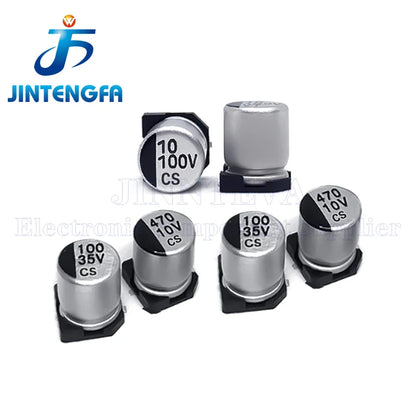 50PCS 100UF 16V 25V 35V 50V 6.3*5.4/6.3*7.7/8*10.5MM SMD Aluminum Electrolytic Capacitors Capacitance 35V100UF 25V100UF 16V100UF