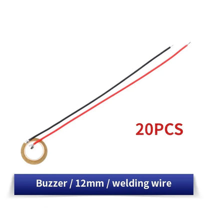10/20PCS Piezoelectric Ceramic Wafer Plates Piezo Diameter 12MM 15MM 18MM 20MM 27MM 35MM 50MM with Wire for Buzzer Loudspeaker