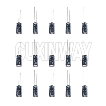 200pcs 15Values 10V 16V 25V 50V 0.1uF-220uF 0.22uf 2.2uf 100uf Radial capacitors set Electrolytic Capacitor Assortment Kit