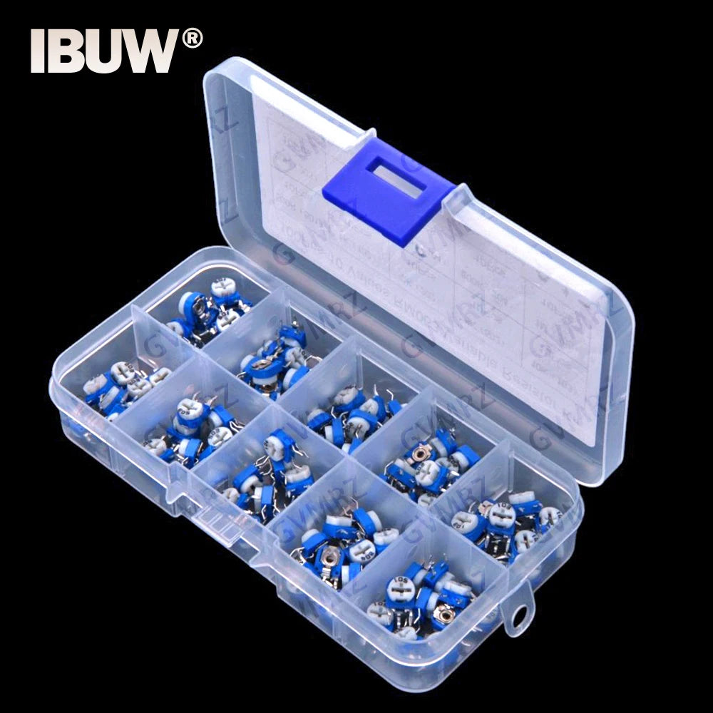 10Values 500R-200K 100PCS RM063 Variable Resistor KIT 1K 10K 100K 1M 2K 20K 200K 5K 50K 500R