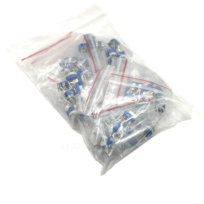 65PCS Trimmer Potentiometer RM065 Adjustable Resistance 100R~1M Potentiometers 1K 5K 10K 20K 50K 100K 500K 1M Variable Resistors