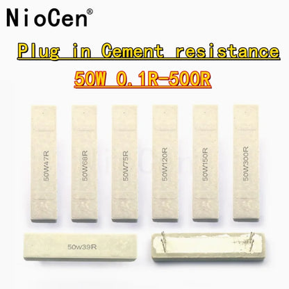 50W 5% Cement Ceramic Resistor Resistance 0.1-500R 1.2 2 2.5 3 4 5 6 8 10 12 15 20 22 25 30 47 50 82 100 120 150 180 200 220 Ohm