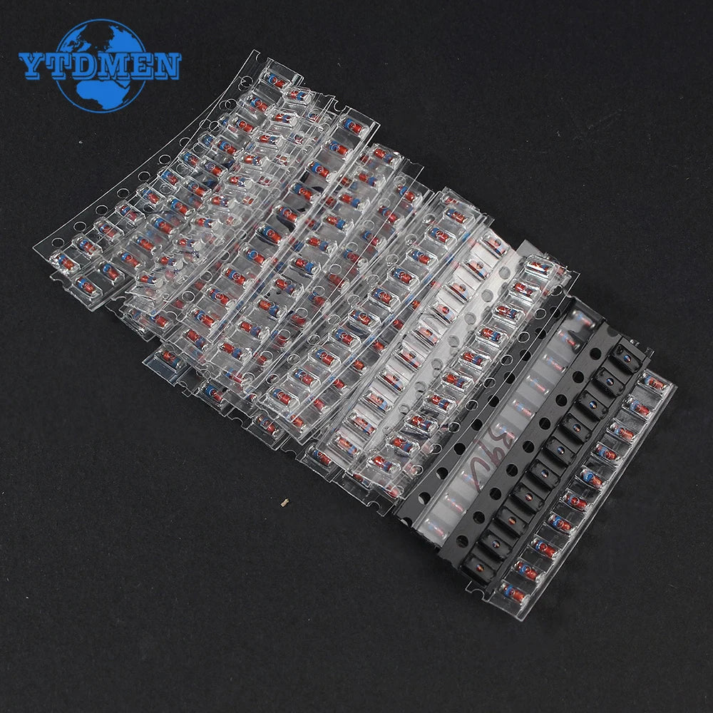 300PCS SMD LL34 Zener Diode Kit 0.5W 1/2W 3V-24V 2V-39V SMD Diode Set 1N4148