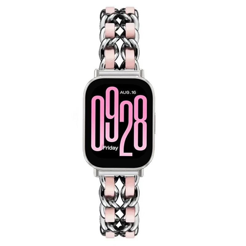 Luxury Leather+metal Band For Xiaomi Redmi Watch 5 Active Wristband Strap For Redmi Watch 5 Lite Correa 22mm Bracelet Accessorie
