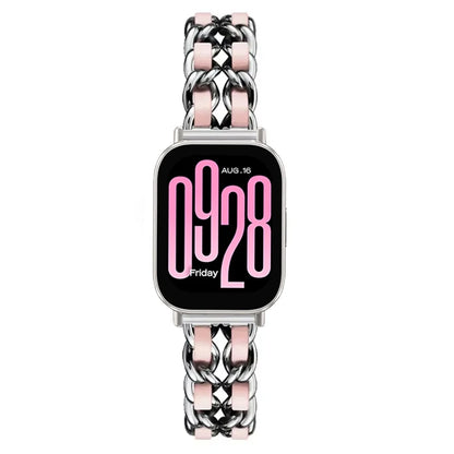 Luxury Leather+metal Band For Xiaomi Redmi Watch 5 Active Wristband Strap For Redmi Watch 5 Lite Correa 22mm Bracelet Accessorie