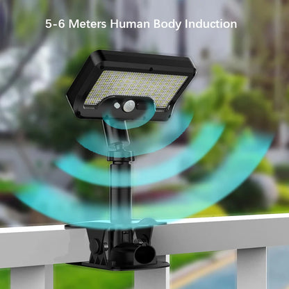 Solar Motion Sensor Outdoor Light, 360° Rotatable 4 Lighting Modes, Weatherproof, Multiple Mounting Lighting,for Outdoor Securit