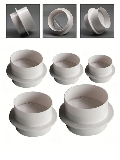 1pc Ventilation Pipe Round Check Valve Air Duct Control Exhaust Fan Pipe Accessories Kitchen Exhaust Fan Hose Anti-odor Valve