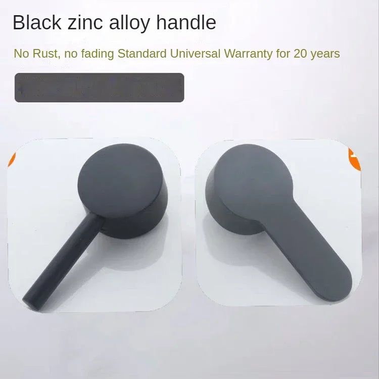 Black Faucet Switch Handle Mixing Valve Spool Handle Basin Kitchen Shower Hot and Cold Faucet Repair Accessories