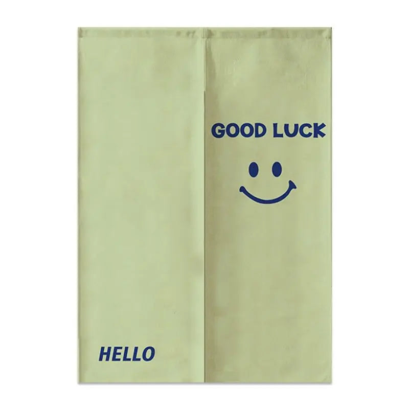 Nordic Creative Happy Face Door Curtain Home Decorations Hanging Curtains Kitchen Bathroom Partition Curtain Japanese Noren