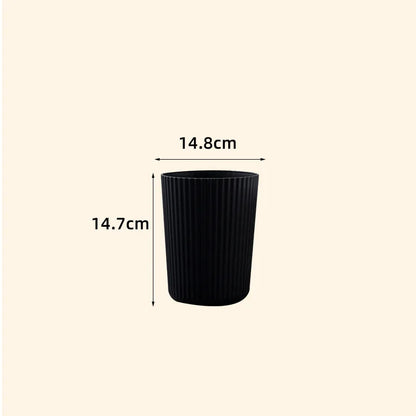 Trash Can Plastic Wastebasket Round Garbage Container Bin for Bathroom Kitchen Bedroom Home Office College Dorm