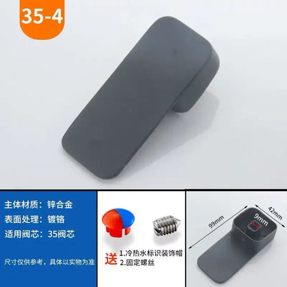 Black Faucet Switch Handle Mixing Valve Spool Handle Basin Kitchen Shower Hot and Cold Faucet Repair Accessories