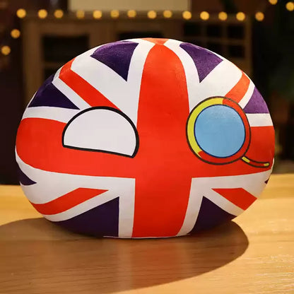 Newest 10cm 68 Styles Country Ball Plush Toy Polandball Pendant Country Flag Ball Gifts for Children Kazakhstan Countryball Stuf