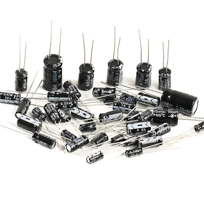 Aluminum Electrolytic Capacitors 10v 16v 25v 50v 0.1uf 1uf 2.2uf 33uf 47uf 220uf 470uf 680uf 1000uf