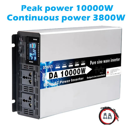 Solar inversor 10000W 12000W 24v 110v 220v Onda Pura Power Pure Sine Wave Inverter 12v Inversores Solares Voltage Car Converter