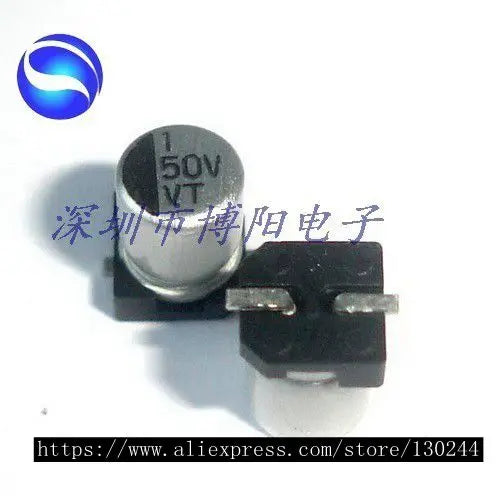 10pcs/lot SMD electrolytic capacitors 1U/50V 4 * 5 4MM