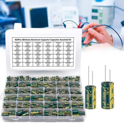 15/24/36 Values 225Pcs Aluminum Electrolytic Capacitors Aluminum Electrolytic Capacitors Assortment Kit for DIY Projects