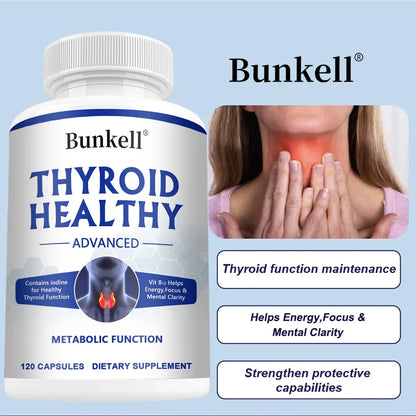 Thyroid Support Supplement for Women and Men, with Iodine, B12 and L-Tyrosine, Supports Hormone Health, Energy and Metabolism