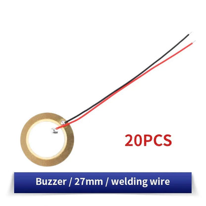 10/20PCS Piezoelectric Ceramic Wafer Plates Piezo Diameter 12MM 15MM 18MM 20MM 27MM 35MM 50MM with Wire for Buzzer Loudspeaker