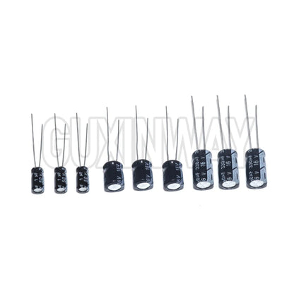 200pcs 15Values 10V 16V 25V 50V 0.1uF-220uF 0.22uf 2.2uf 100uf Radial capacitors set Electrolytic Capacitor Assortment Kit
