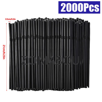 50-6000Pcs Multicolor Drinking Rietjes Straw Milk Tea Bar Party cocktail Drinking Wedding Kitchen Beverage Straws Wholesale