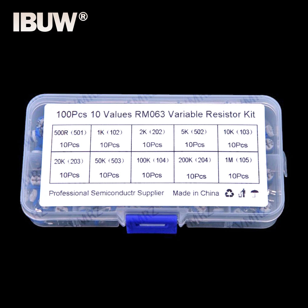 10Values 500R-200K 100PCS RM063 Variable Resistor KIT 1K 10K 100K 1M 2K 20K 200K 5K 50K 500R