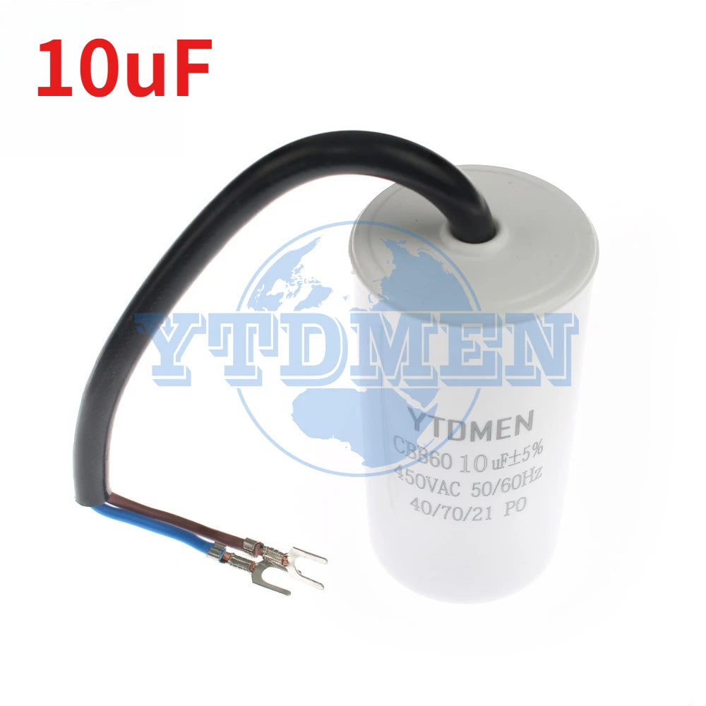 CBB60 Capacitor 450V AC Motor Run Capacitors 4UF 6UF 8UF 10UF 12UF 18UF 20UF 30UF 40UF 50UF 60UF for Washing Machine, Water Pump