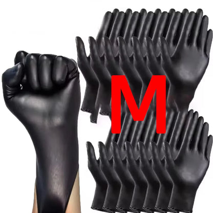 100/50/20PCS Bagged Black Pvc Nitrile Disposable Cleaning Gloves Waterproof Kitchen Cleaning Tattoo Hairdressing Gloves S/M/L/Xl