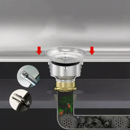 Waste Plug Sink Strainer Stainless Steel Basin Drain Filter Shower Floor Sewer Mesh Hair Catcher Kitchen Bathroom Accessories